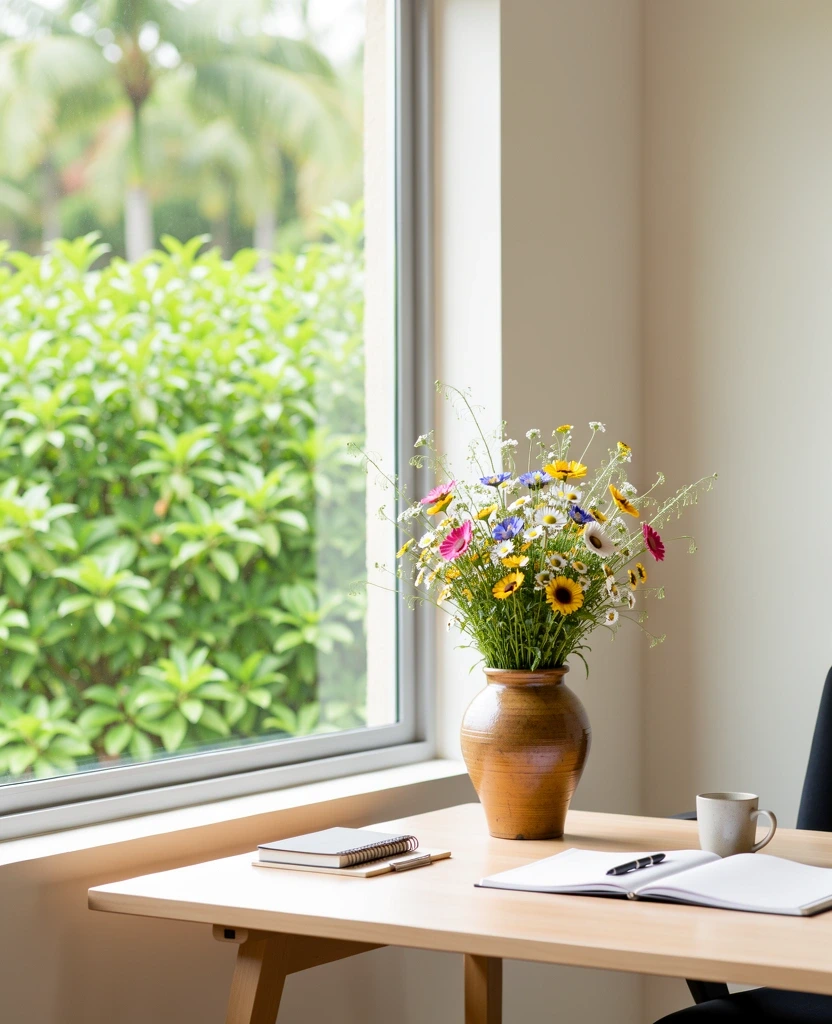 Interior sereno con luz natural